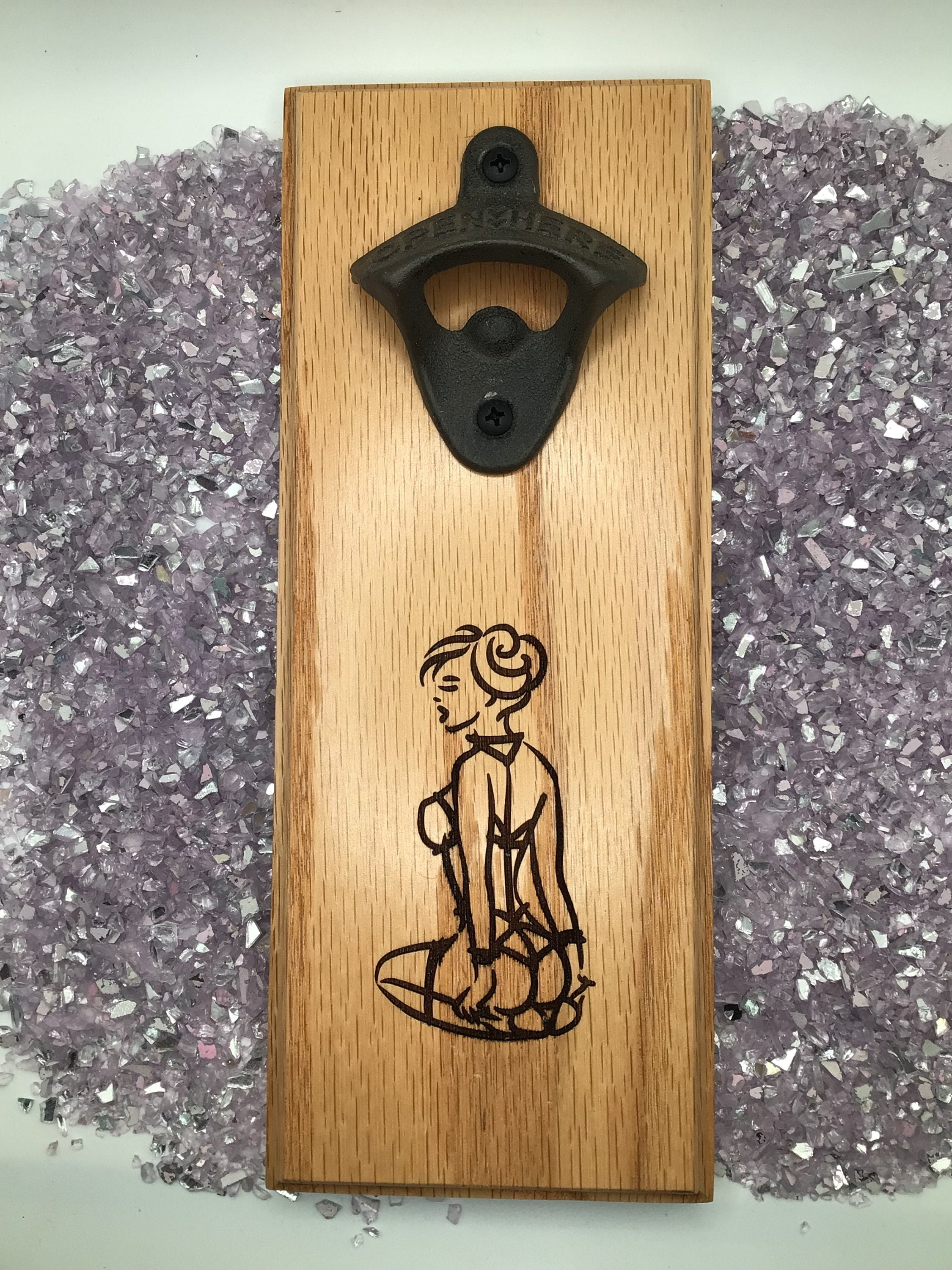 Submissive Women Wood Bottle Opener
