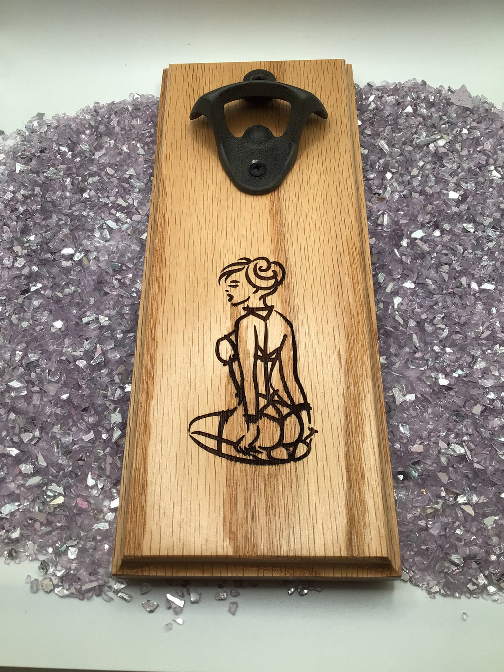 Submissive Women Wood Bottle Opener