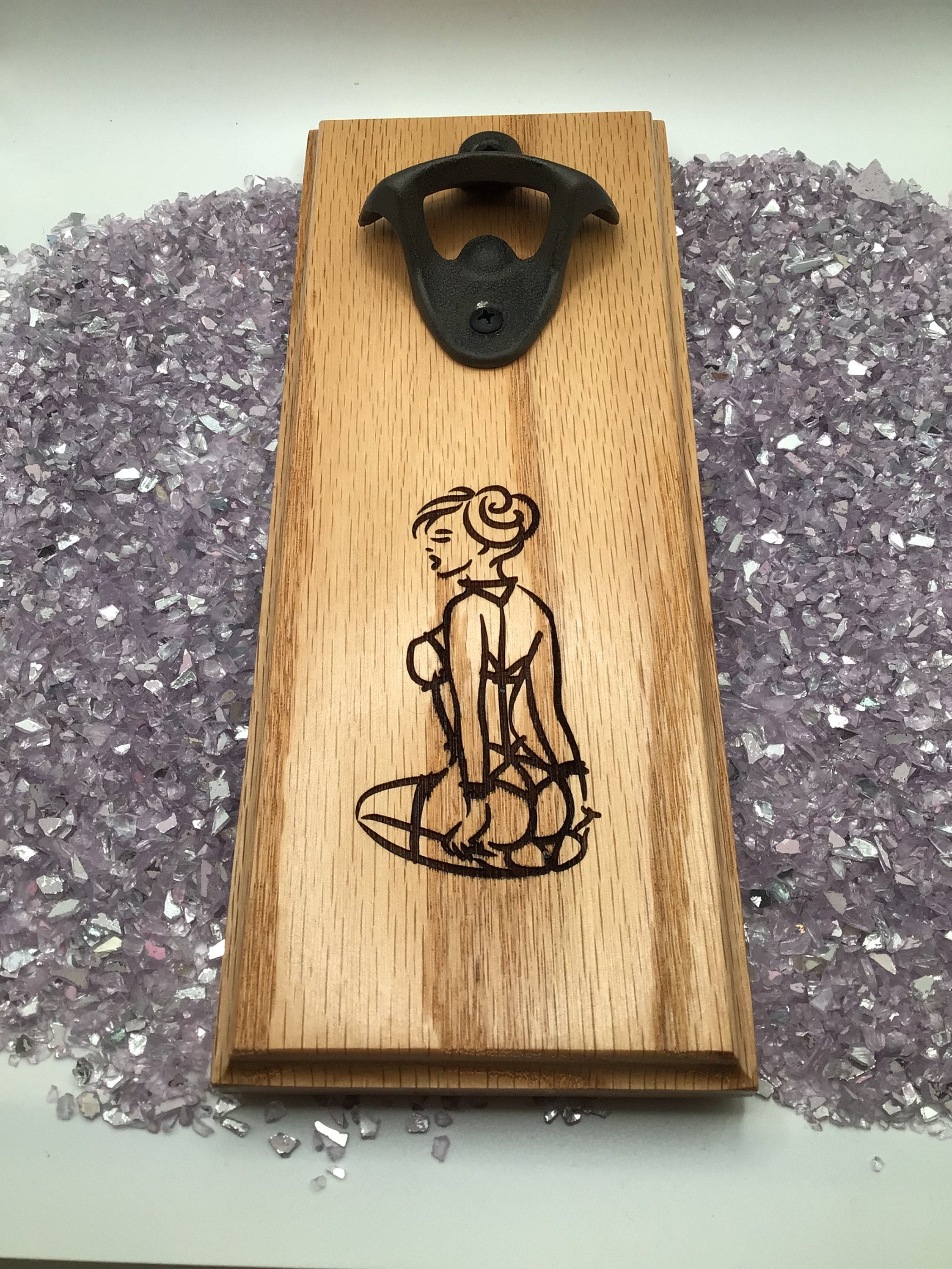 Submissive Women Wood Bottle Opener