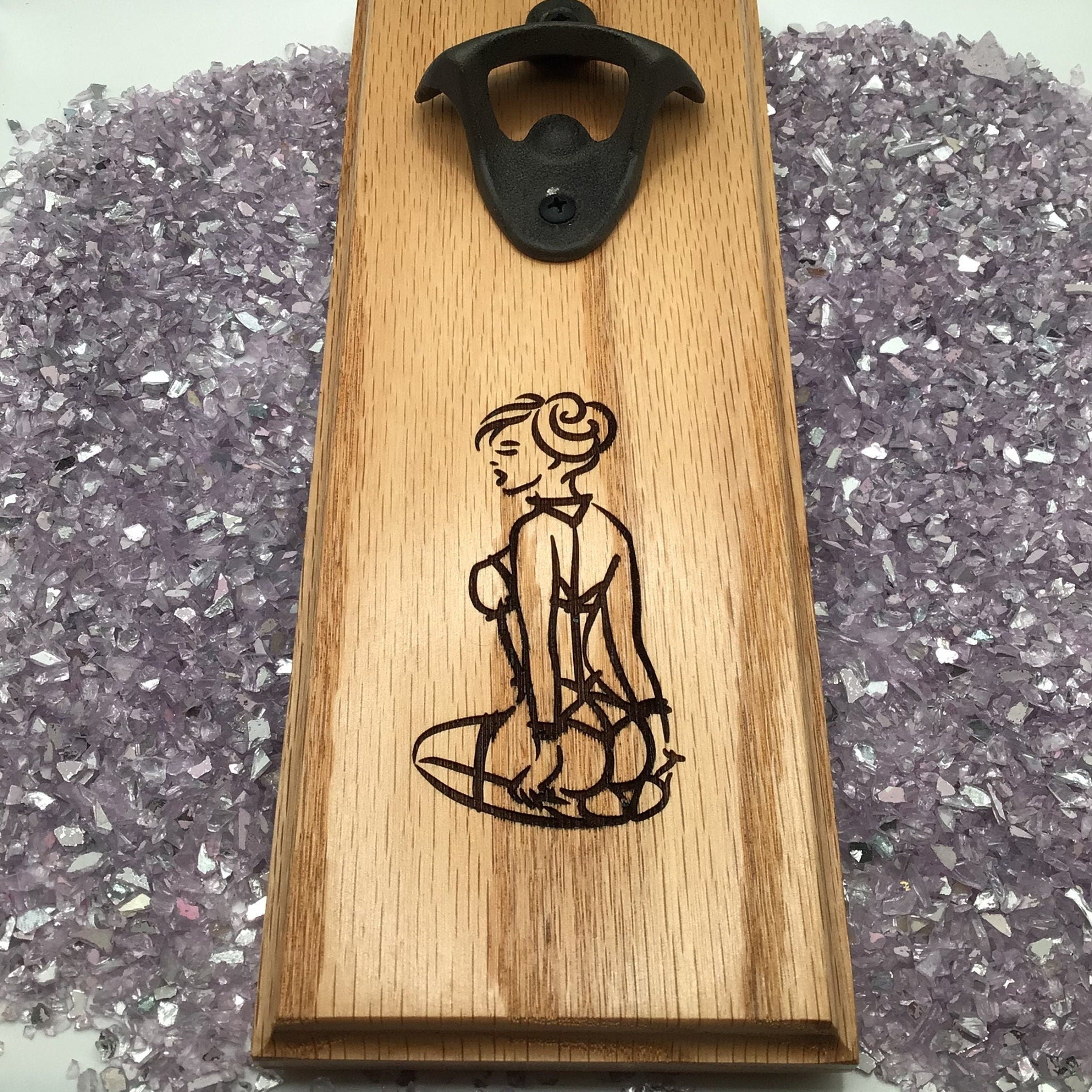 Submissive Women Wood Bottle Opener