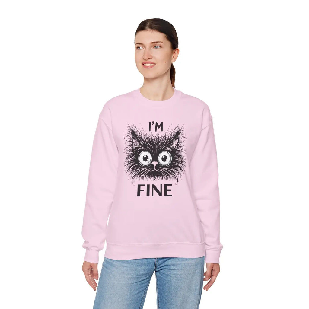 Funny Cat Unisex Heavy Sweatshirt - Cozy Comfort - DipaliZ