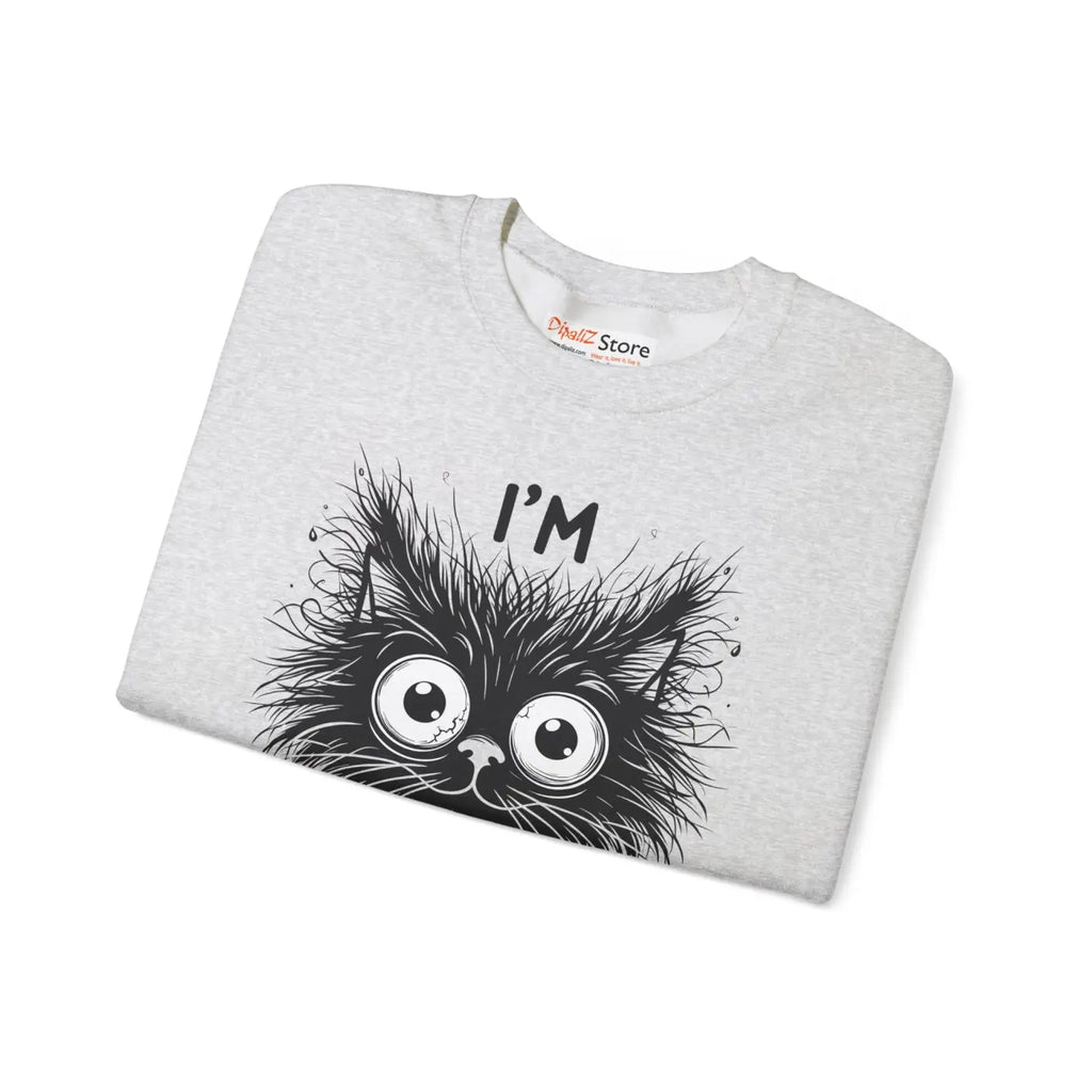 Funny Cat Unisex Heavy Sweatshirt - Cozy Comfort - DipaliZ