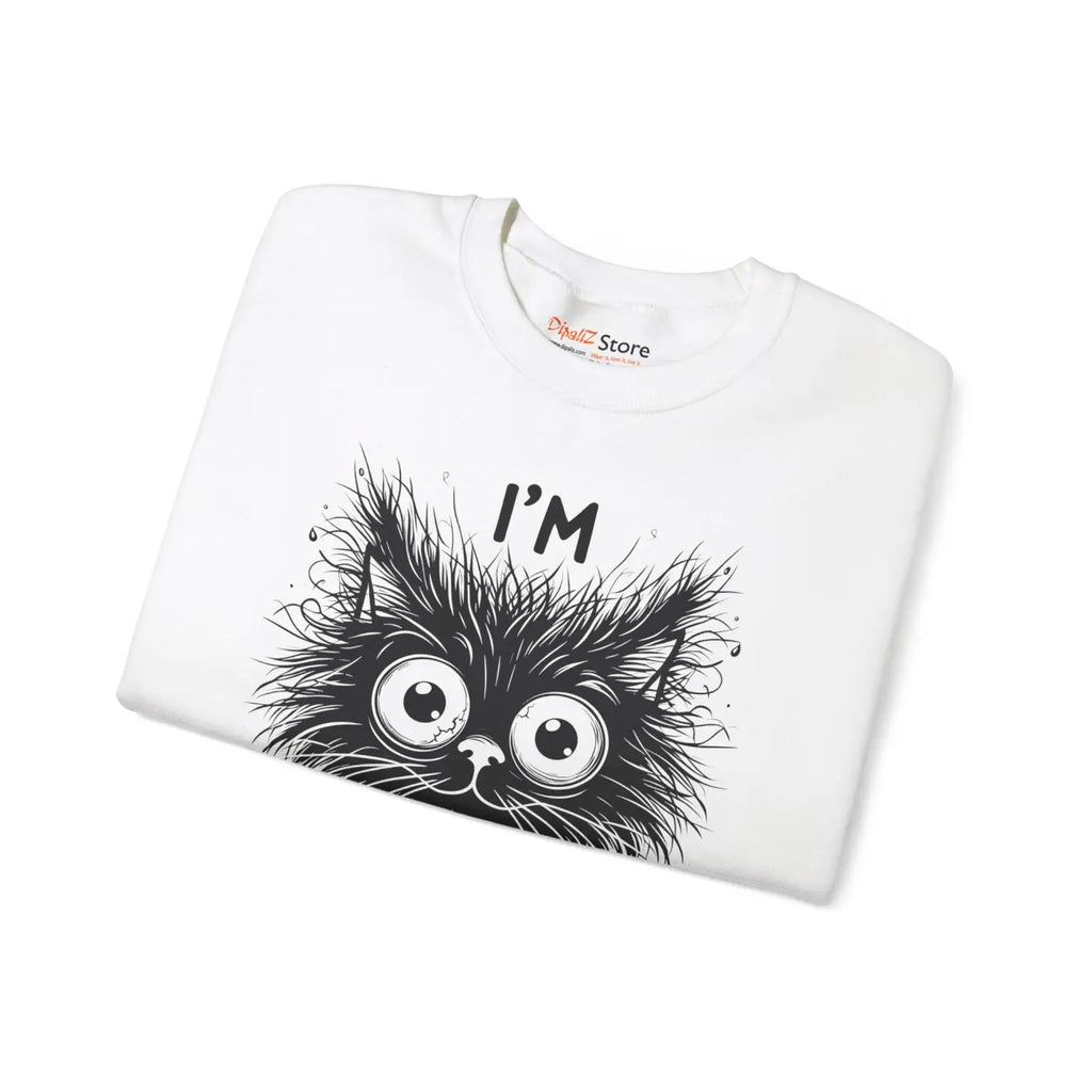 Funny Cat Unisex Heavy Sweatshirt - Cozy Comfort - DipaliZ