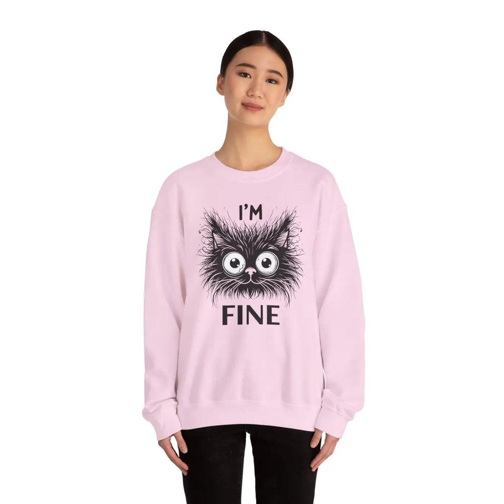 Funny Cat Unisex Heavy Sweatshirt - Cozy Comfort - DipaliZ