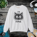 Funny Cat Unisex Heavy Sweatshirt - Cozy Comfort - DipaliZ