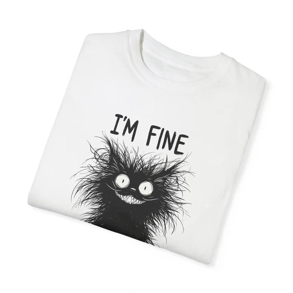 Fine Funny Cat Unisex Garment-Dyed T-Shirt - DipaliZ