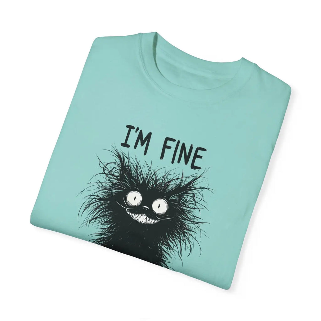 Fine Funny Cat Unisex Garment-Dyed T-Shirt - DipaliZ