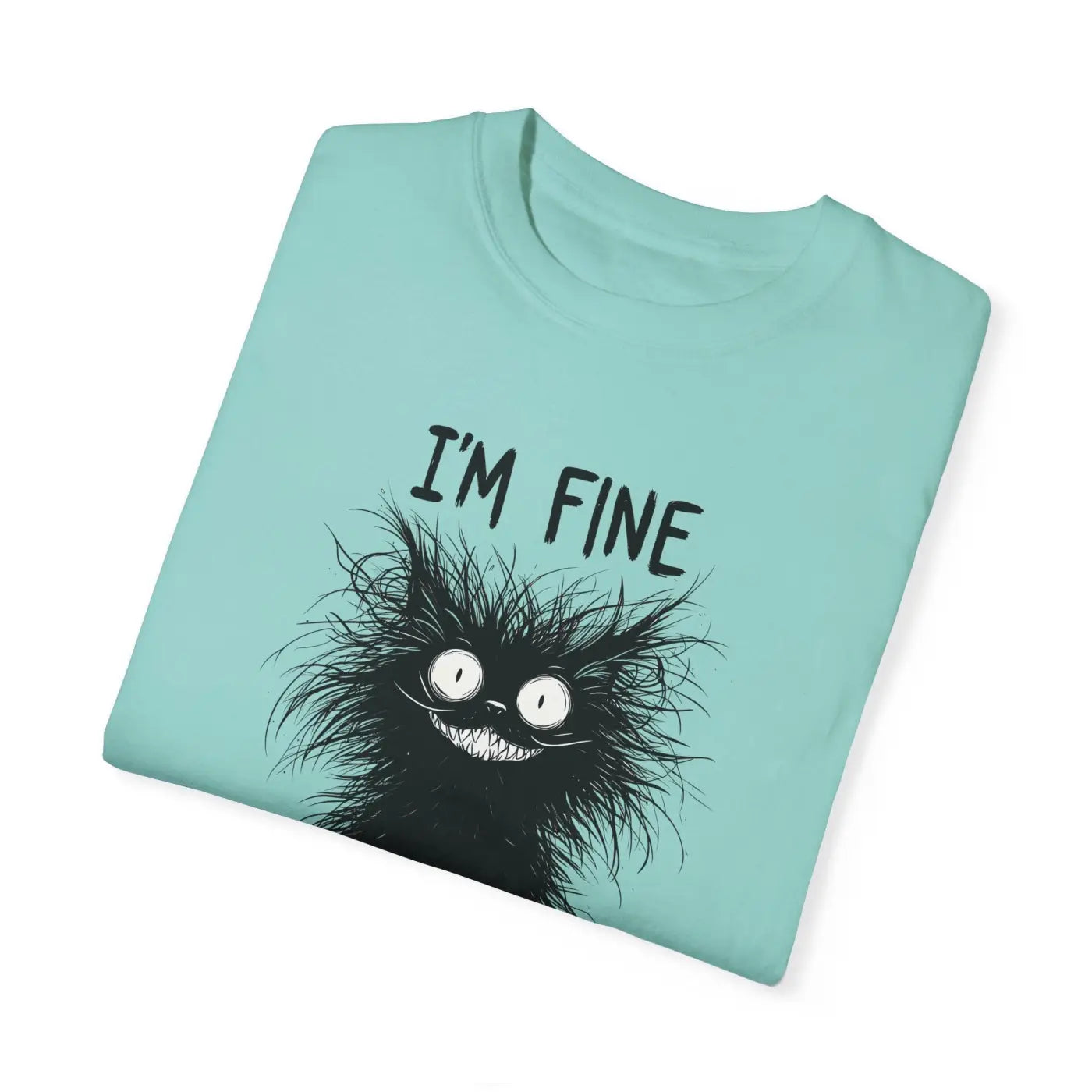 Fine Funny Cat Unisex Garment-Dyed T-Shirt - DipaliZ