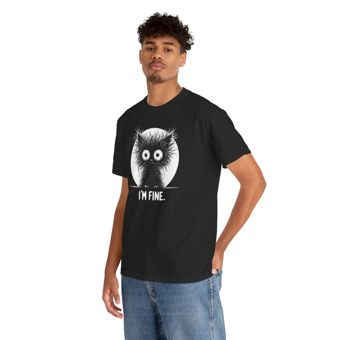 Cheeky Cat Heavy Cotton Tee - Unisex Humor Apparel - DipaliZ