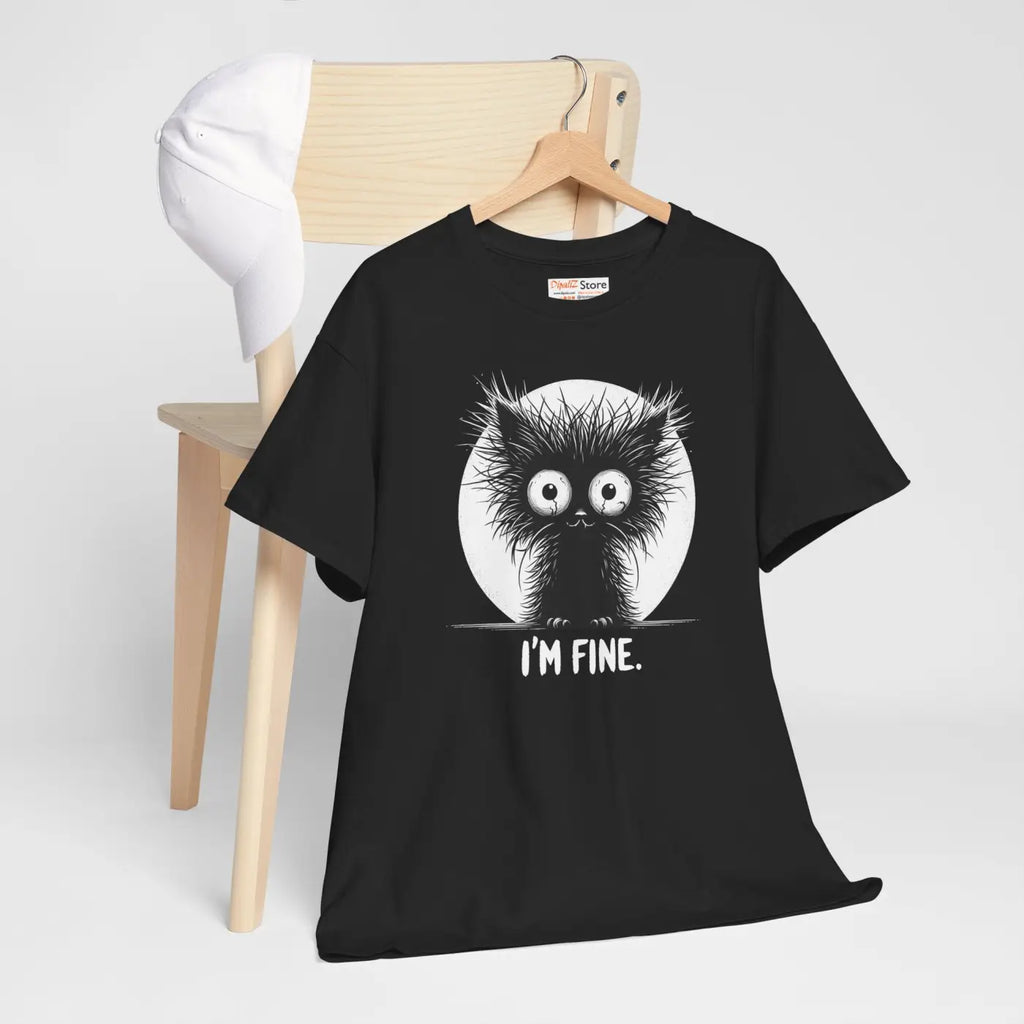 Cheeky Cat Heavy Cotton Tee - Unisex Humor Apparel - DipaliZ