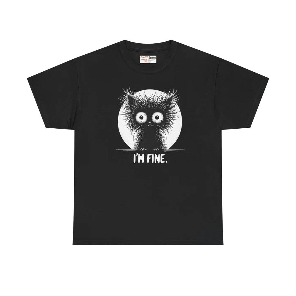 Cheeky Cat Heavy Cotton Tee - Unisex Humor Apparel - DipaliZ