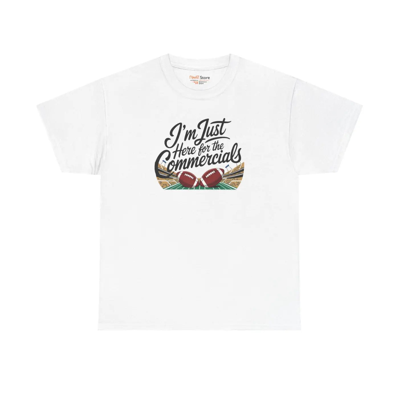 Super Football Heavy Cotton Tee - Game Day Party Shirt - DipaliZ