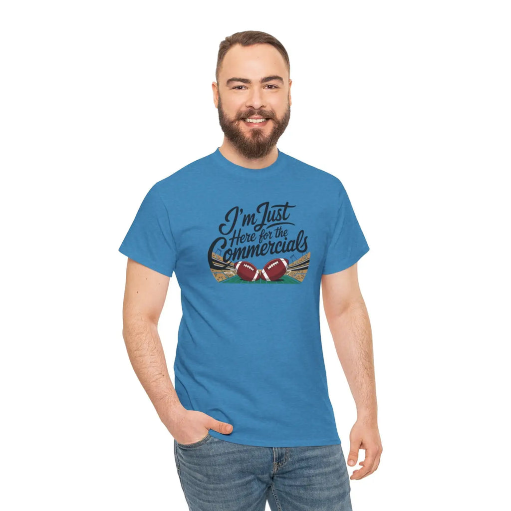Super Football Heavy Cotton Tee - Game Day Party Shirt - DipaliZ