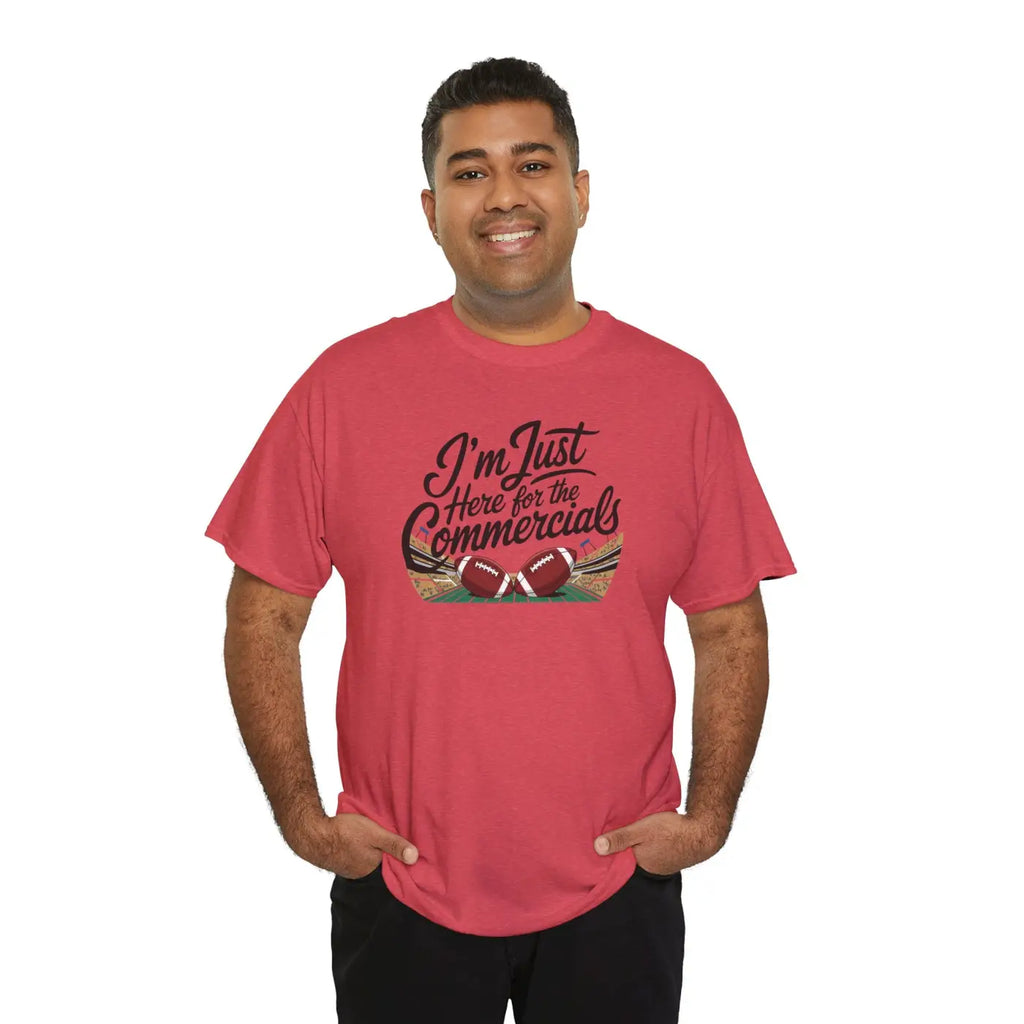 Super Football Heavy Cotton Tee - Game Day Party Shirt - DipaliZ