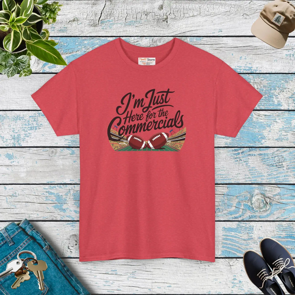 Super Football Heavy Cotton Tee - Game Day Party Shirt - DipaliZ
