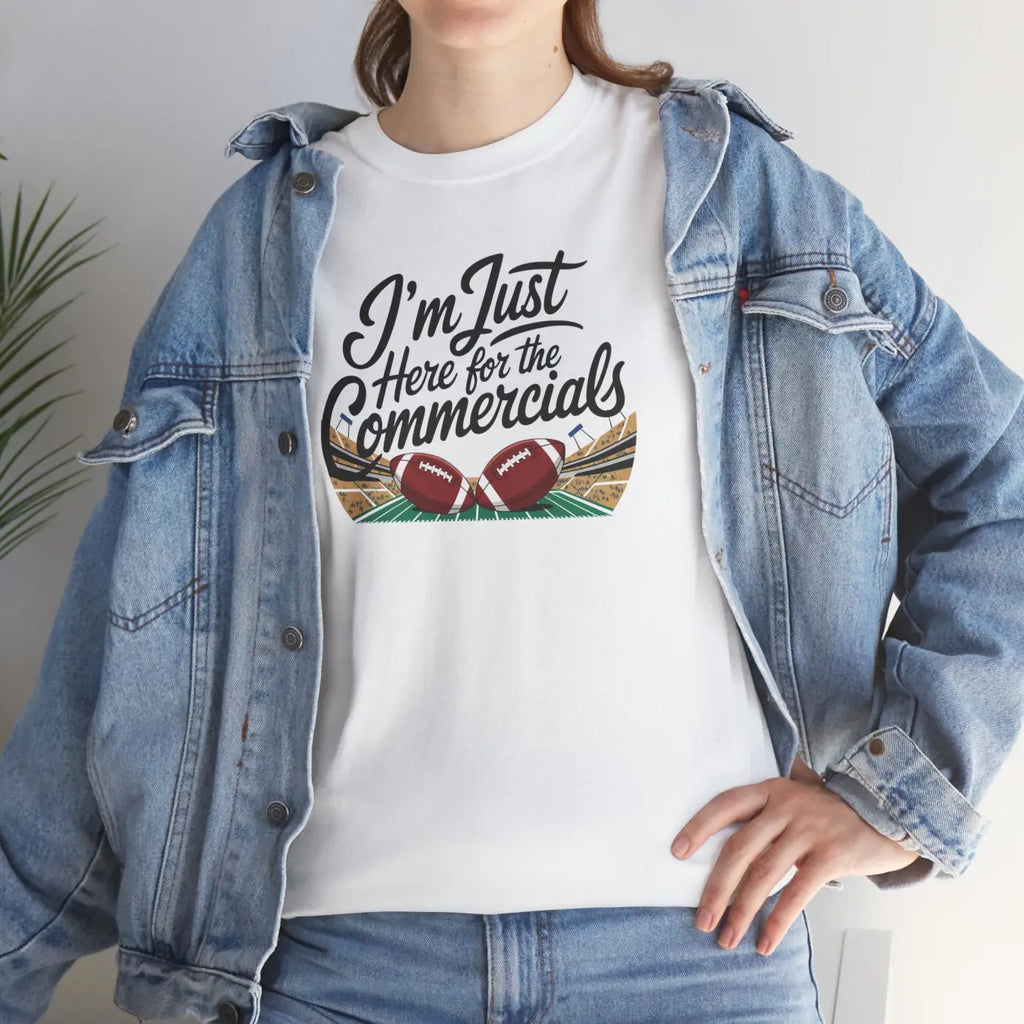 Super Football Heavy Cotton Tee - Game Day Party Shirt - DipaliZ