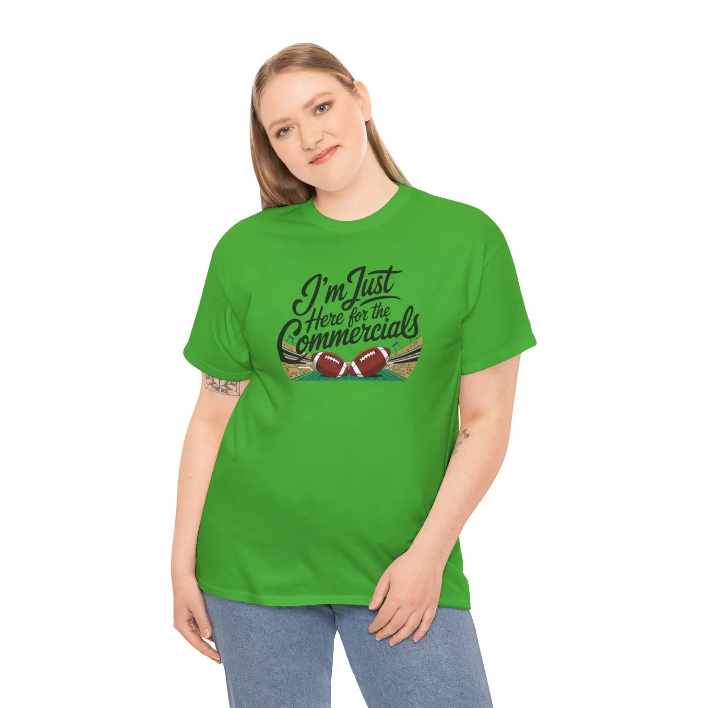 Super Football Heavy Cotton Tee - Game Day Party Shirt - DipaliZ