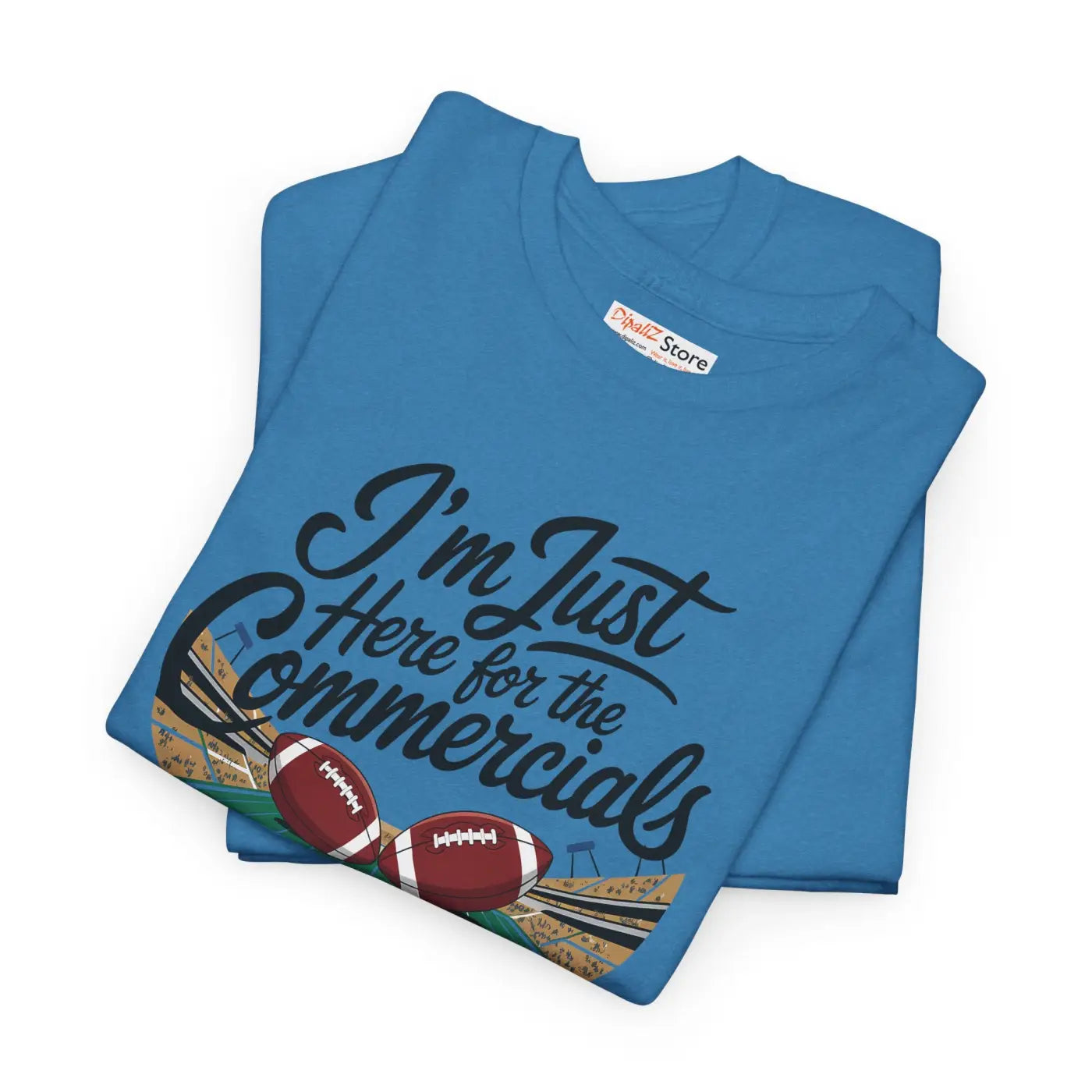 Super Football Heavy Cotton Tee - Game Day Party Shirt - DipaliZ