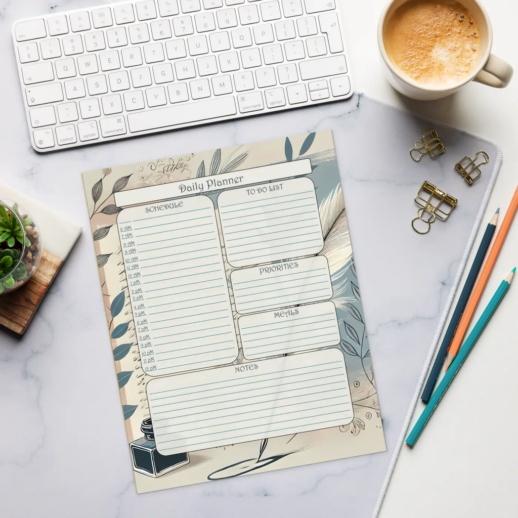 Chic Daily Planner - Seamless Organization Style - DipaliZ