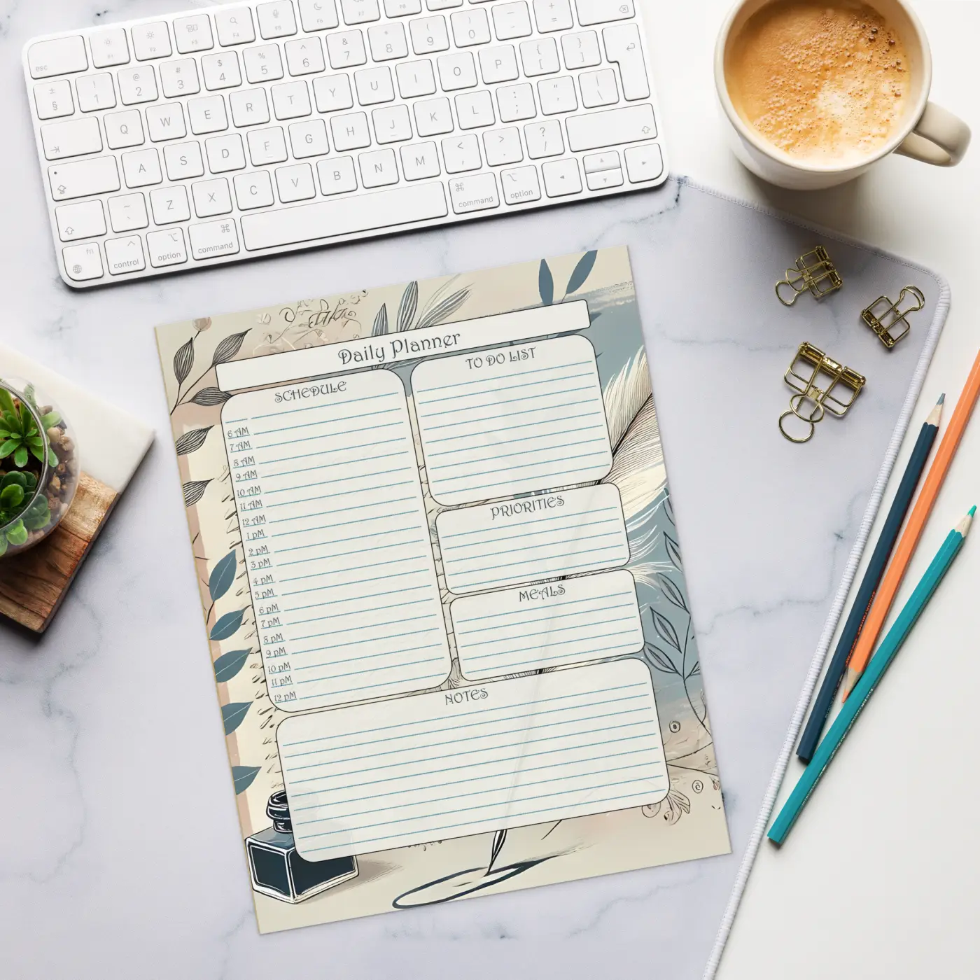 Chic Daily Planner - Seamless Organization Style - DipaliZ
