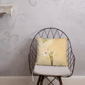 Throw Pillow - Graphic White Flowers Design - DipaliZ