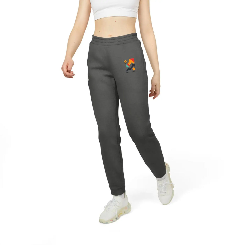 Unisex Fleece Joggers - Cozy Dark Grey Heather - DipaliZ