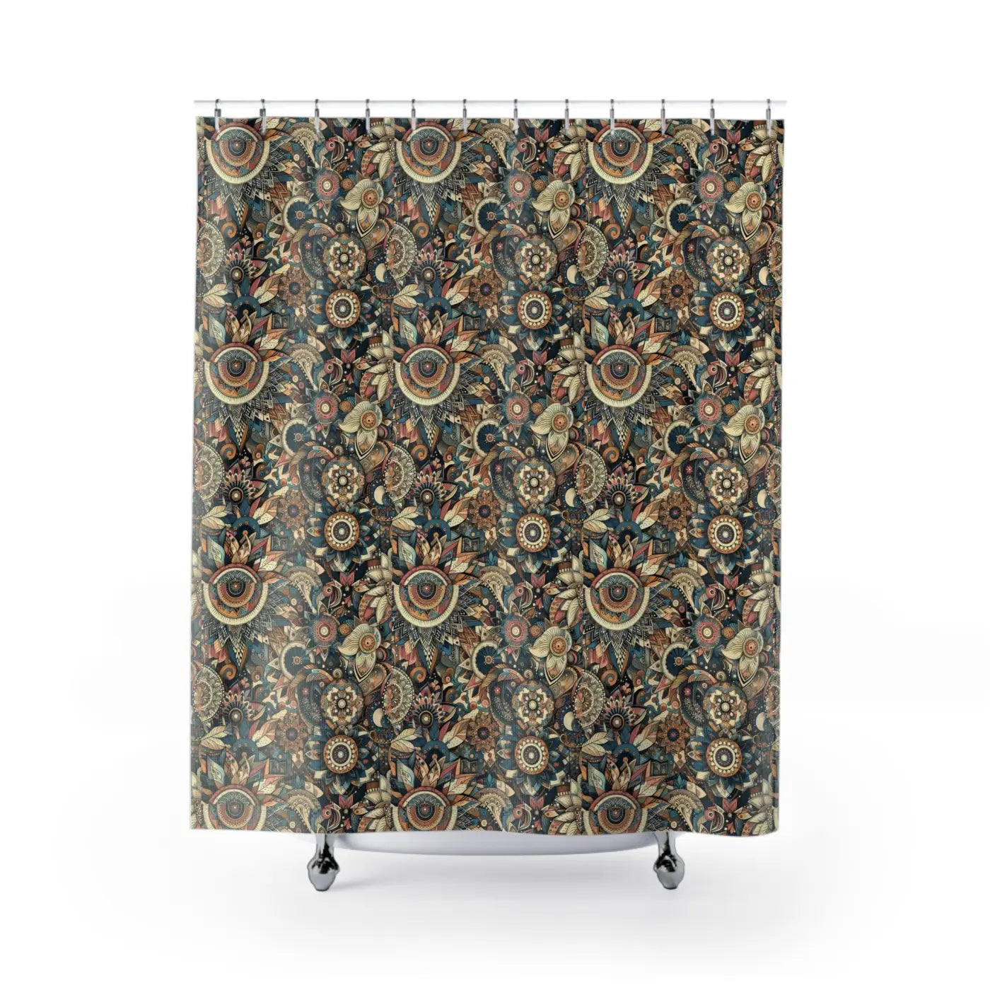 Floral Shower Curtains - Intricate One-Sided Print - DipaliZ
