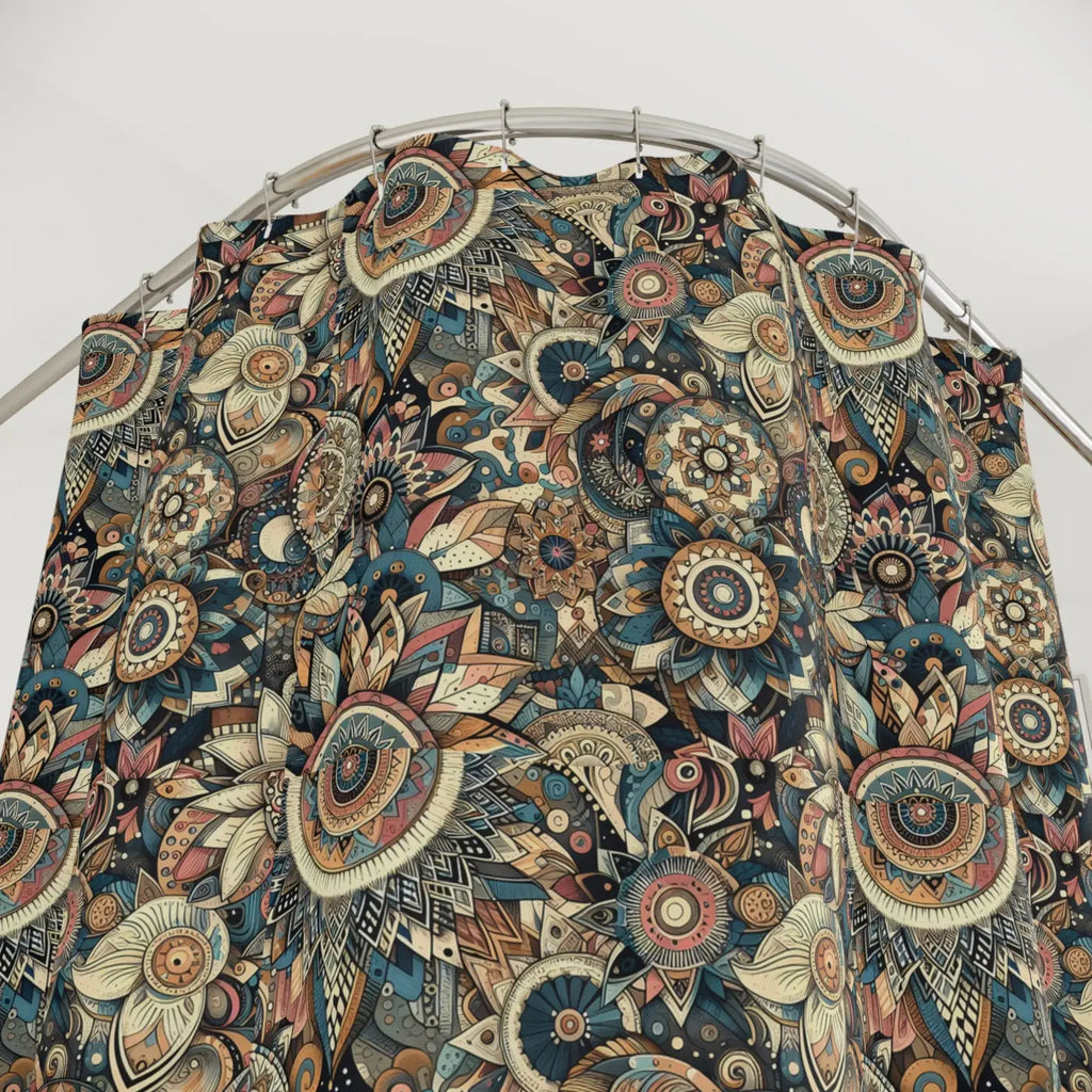 Floral Shower Curtains - Intricate One-Sided Print - DipaliZ