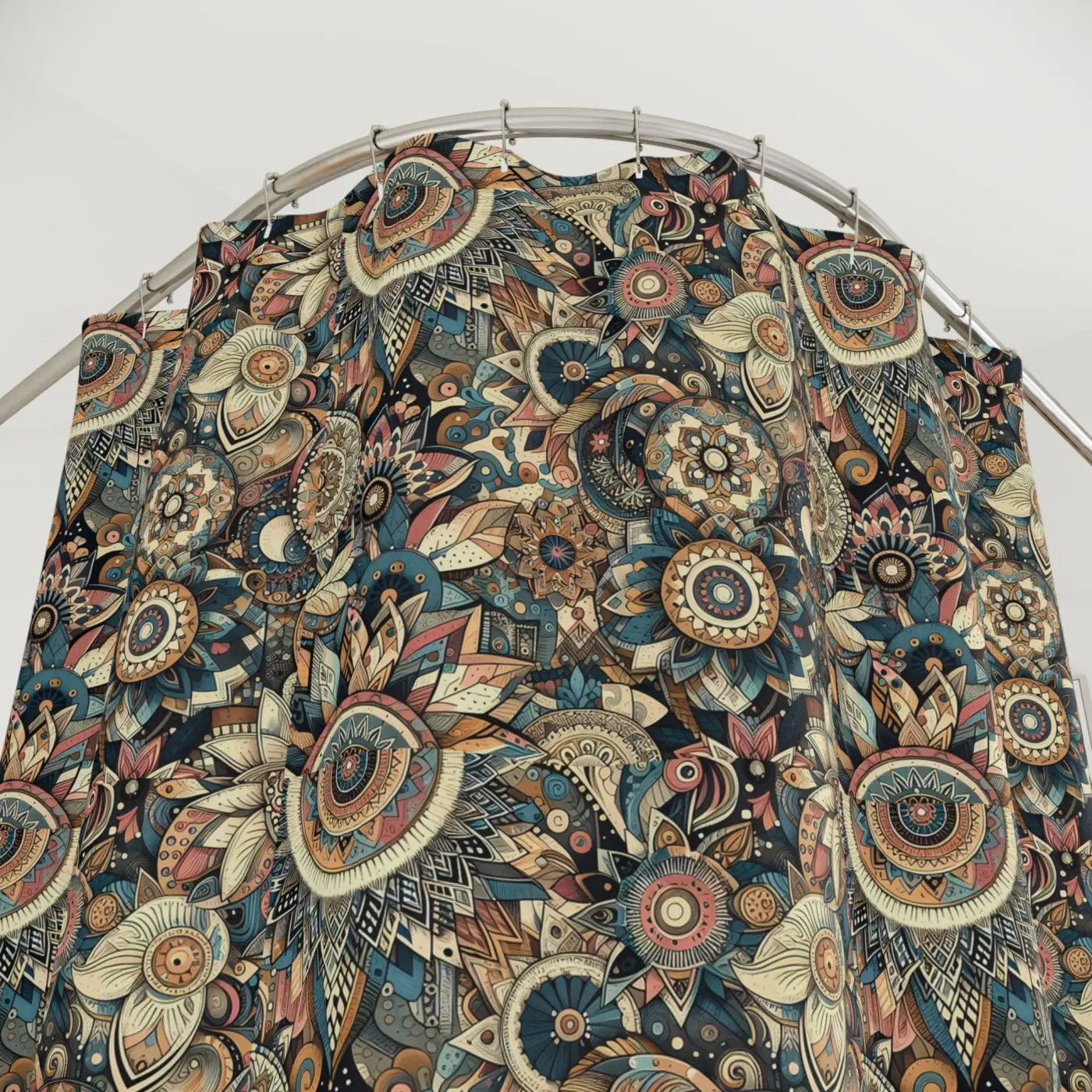 Floral Shower Curtains - Intricate One-Sided Print - DipaliZ