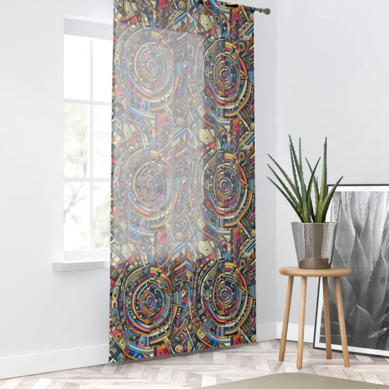 Vibrant Polyester Curtains - Modern Artful Window Decor - DipaliZ