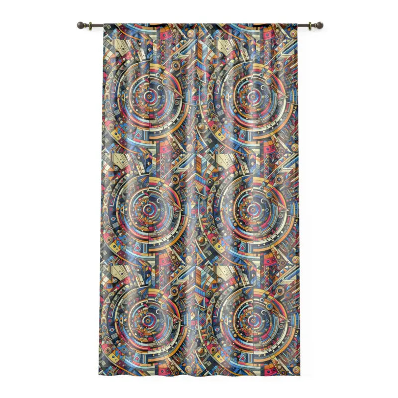 Vibrant Polyester Curtains - Modern Artful Window Decor - DipaliZ