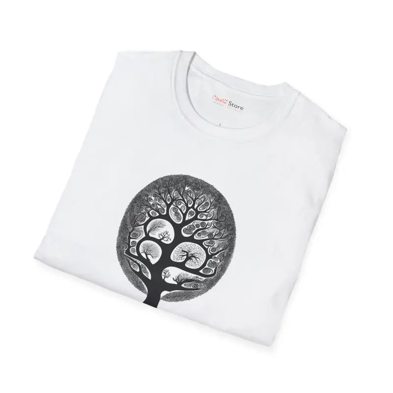 Intricate Tree Cotton Softstyle T Shirt - Ultimate Comfort - DipaliZ
