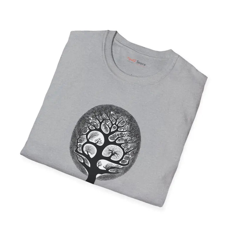 Intricate Tree Cotton Softstyle T Shirt - Ultimate Comfort - DipaliZ