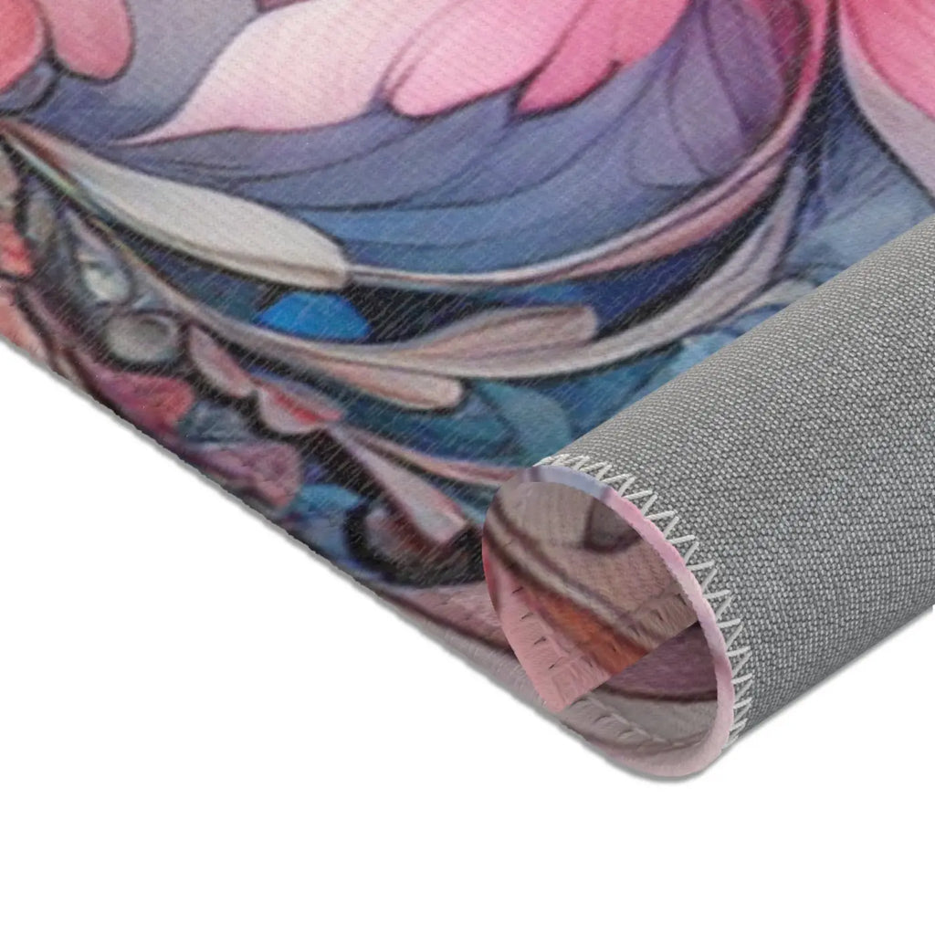 Floral Area Rug - Watercolor Polyester Chenille - DipaliZ