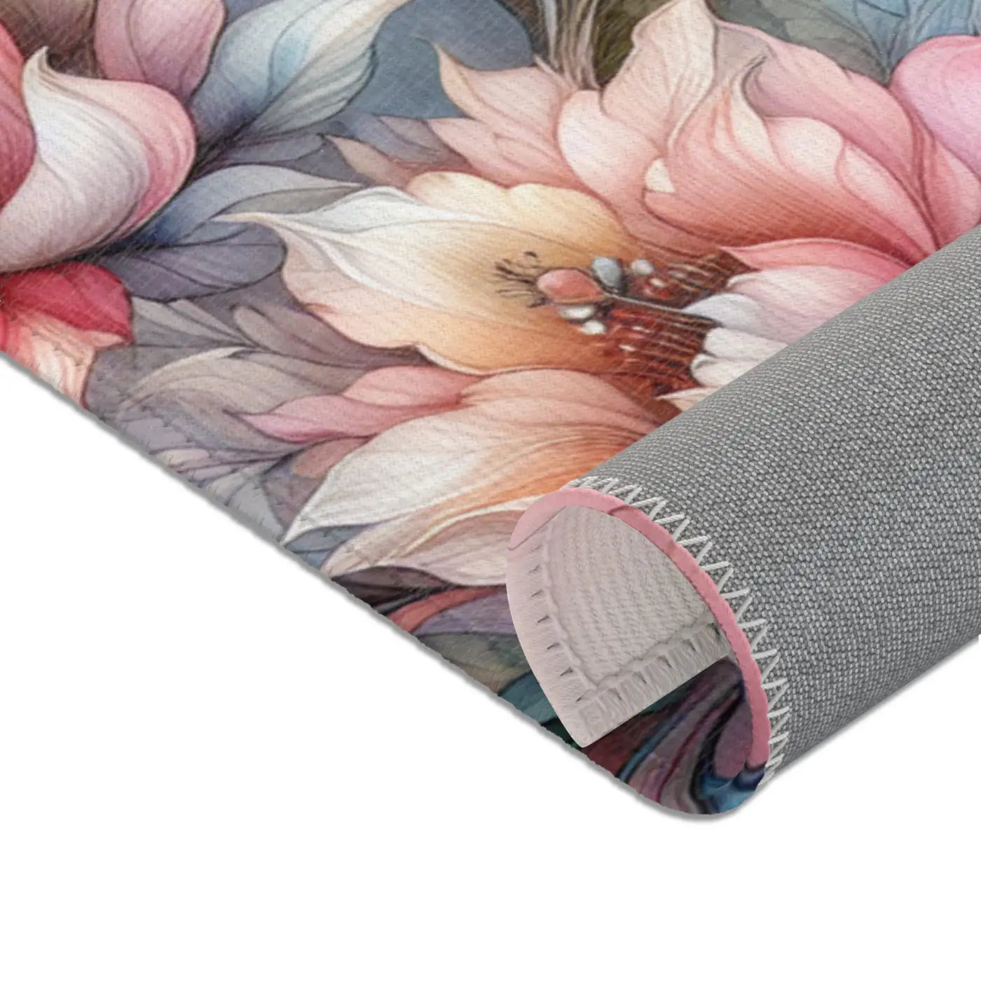 Floral Area Rug - Watercolor Polyester Chenille - DipaliZ