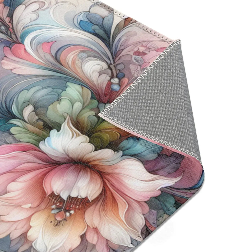 Floral Area Rug - Watercolor Polyester Chenille - DipaliZ