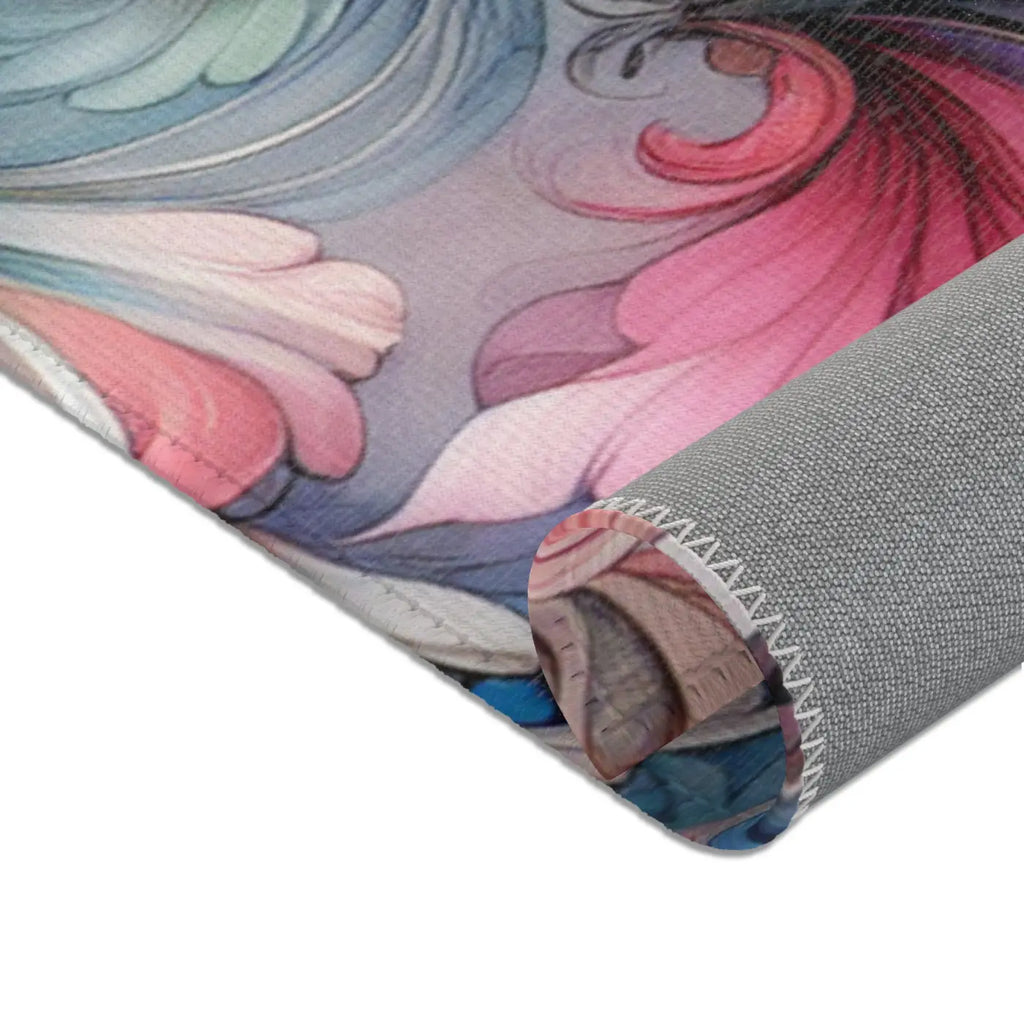 Floral Area Rug - Watercolor Polyester Chenille - DipaliZ