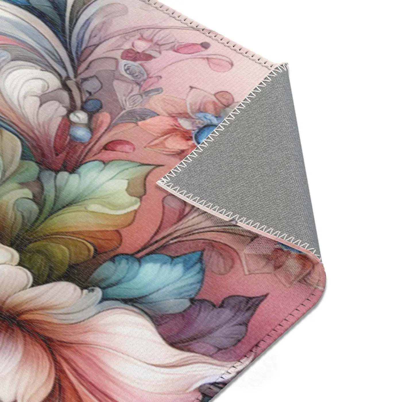 Floral Area Rug - Watercolor Polyester Chenille - DipaliZ