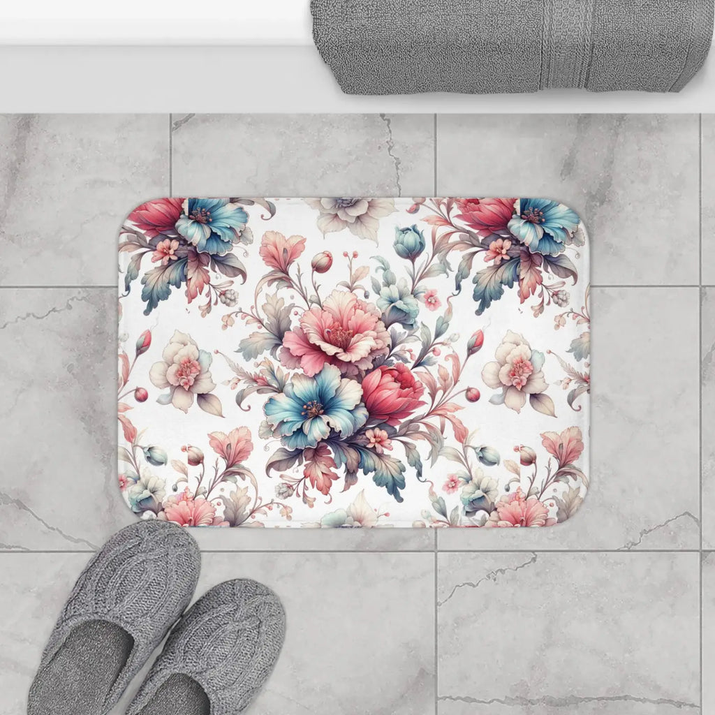 Floral Bath Mat - Soft Microfiber Bathroom Rug - DipaliZ