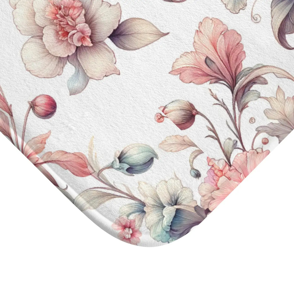 Floral Bath Mat - Soft Microfiber Bathroom Rug - DipaliZ