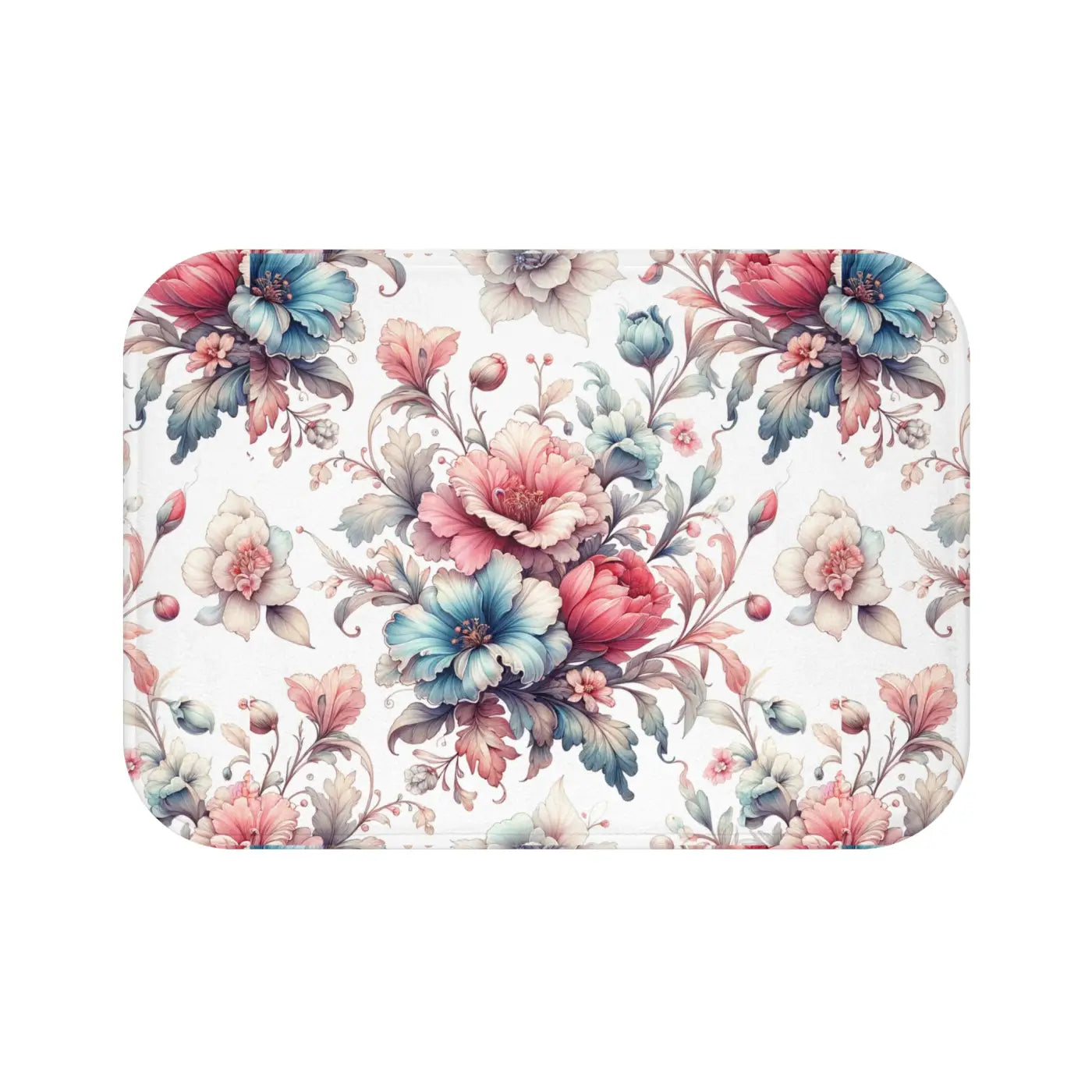 Floral Bath Mat - Soft Microfiber Bathroom Rug - DipaliZ