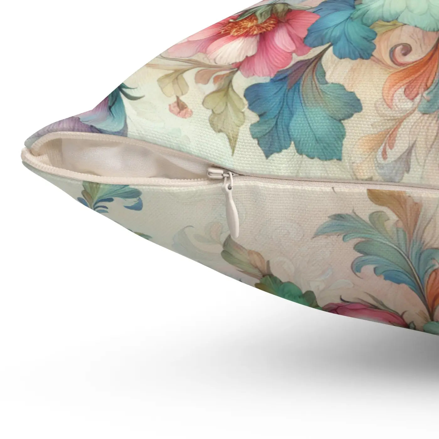Watercolor Flowers Throw Pillow - Spun Polyester Square - DipaliZ
