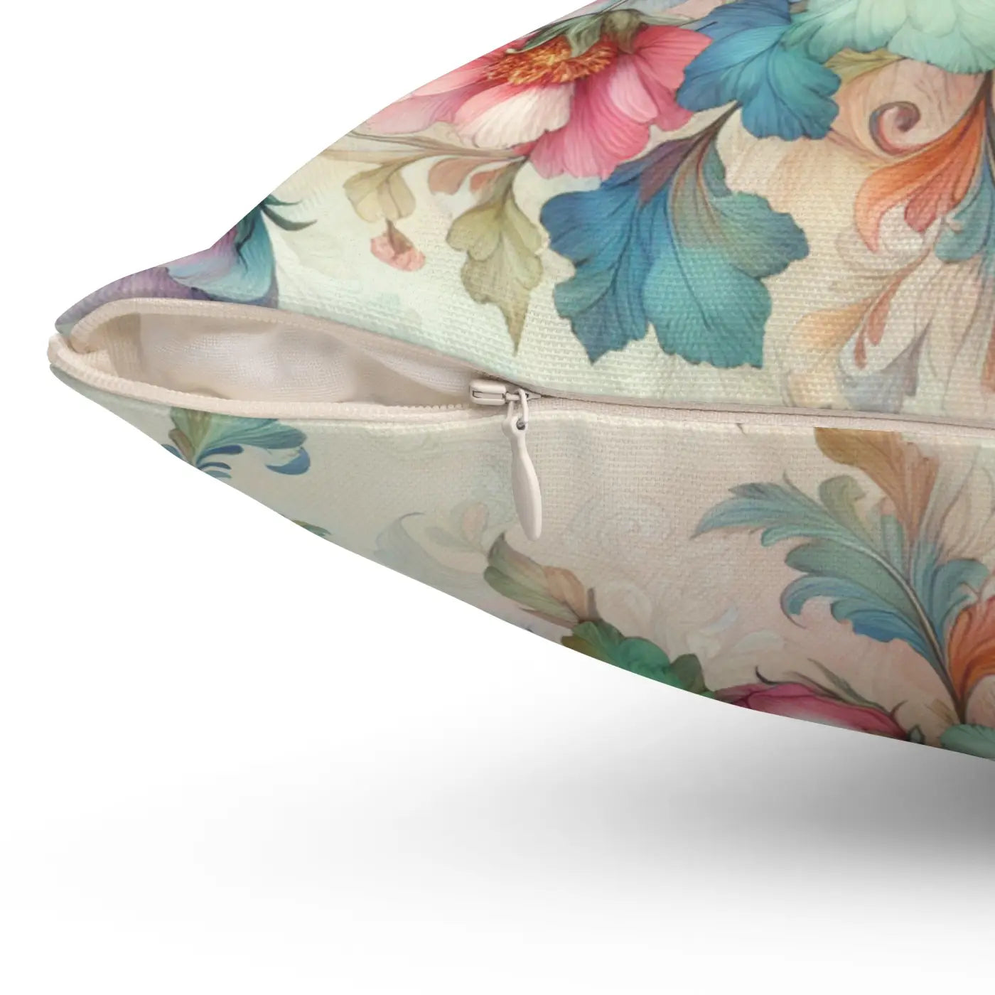 Watercolor Flowers Throw Pillow - Spun Polyester Square - DipaliZ