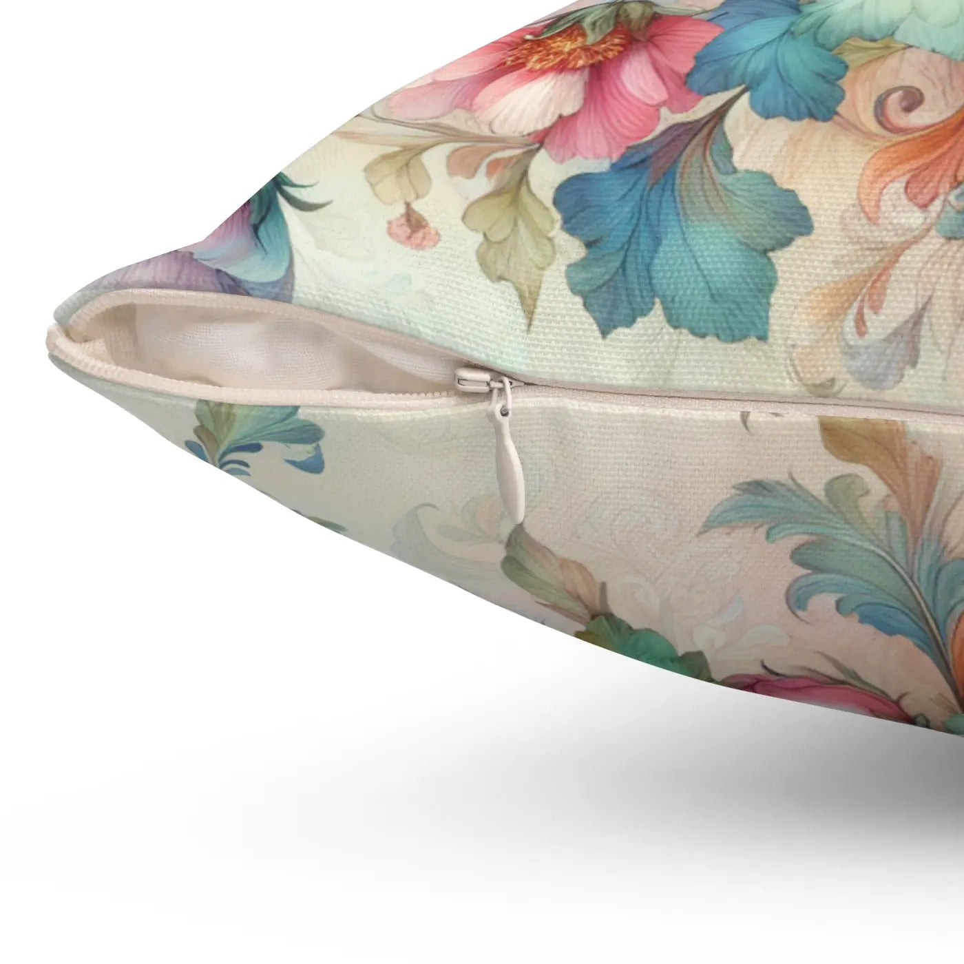 Watercolor Flowers Throw Pillow - Spun Polyester Square - DipaliZ