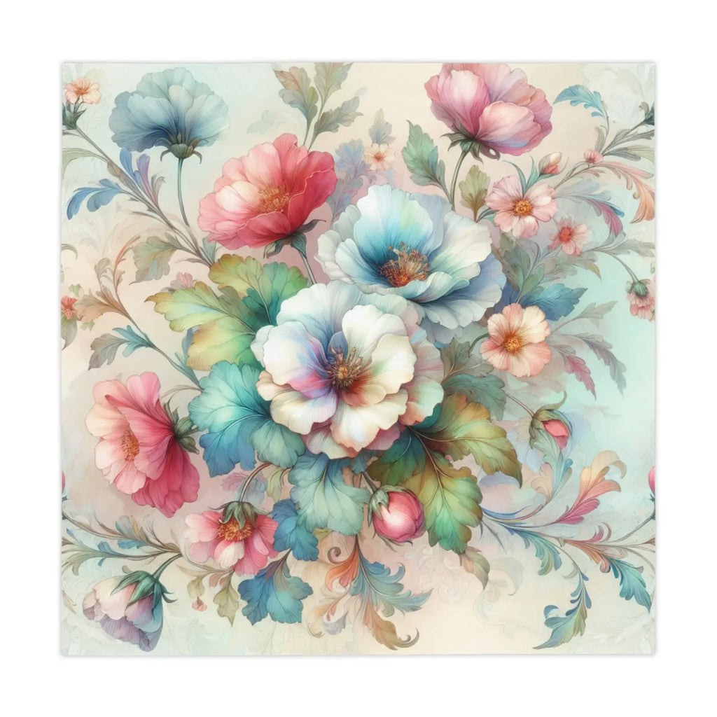 Watercolor Flowers Polyester Tablecloth - Artful Dining - DipaliZ