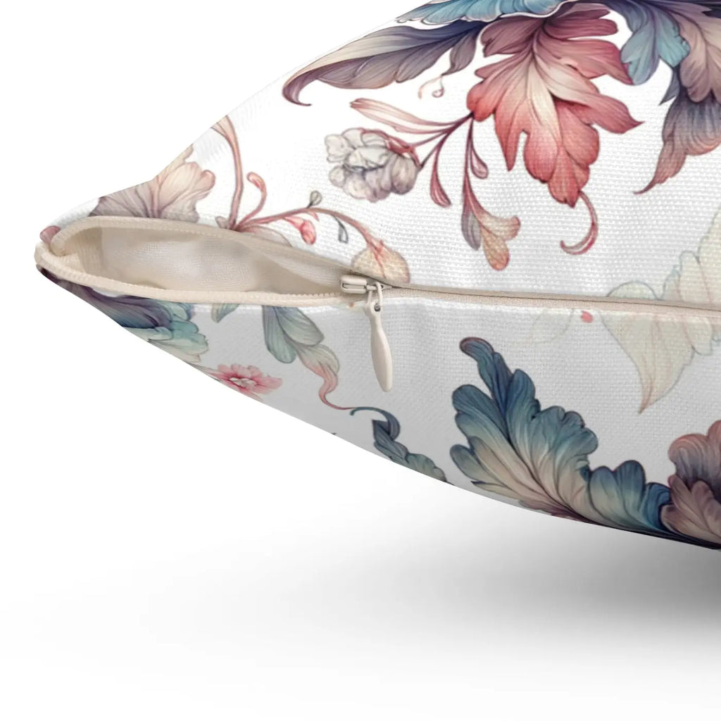 Floral Pillow - Watercolor Flower Throw Pillow White Spun Polyester - DipaliZ