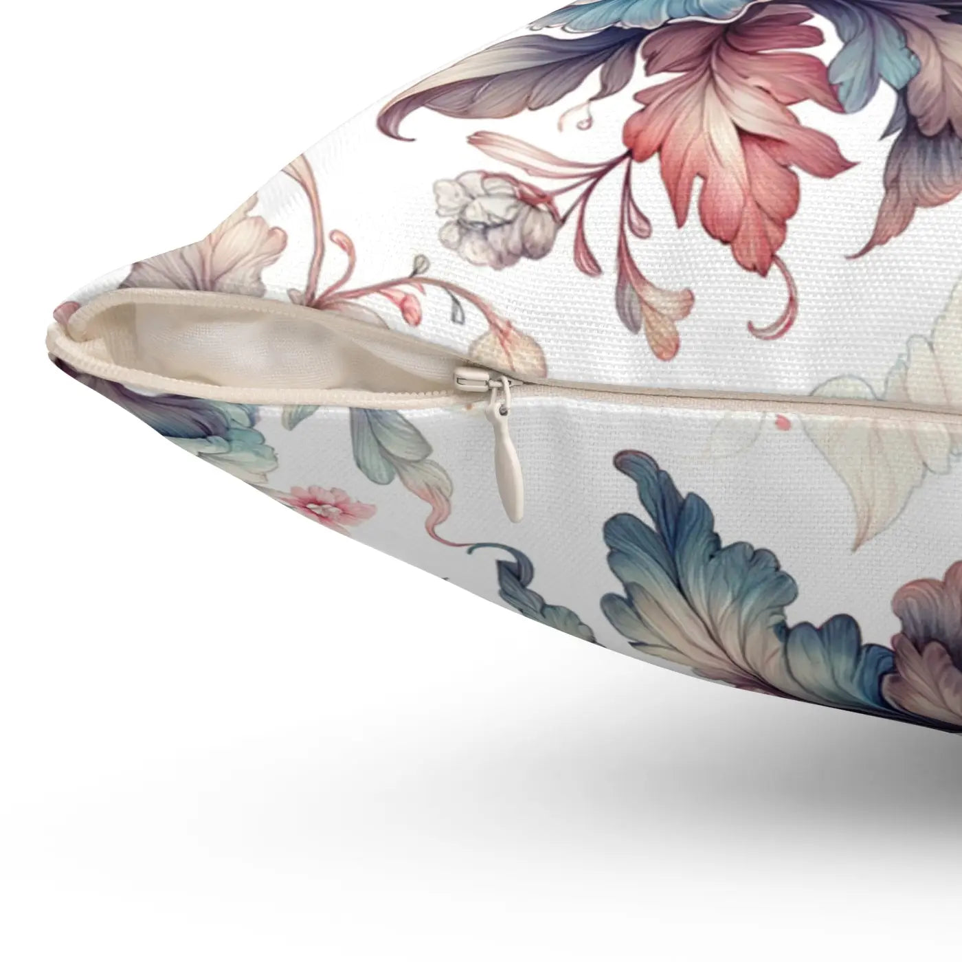 Floral Pillow - Watercolor Flower Throw Pillow White Spun Polyester - DipaliZ