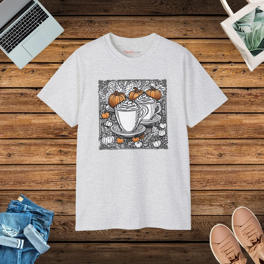 Pumpkin Spice Latte Mug Tee - Unisex Ultra Cotton - DipaliZ