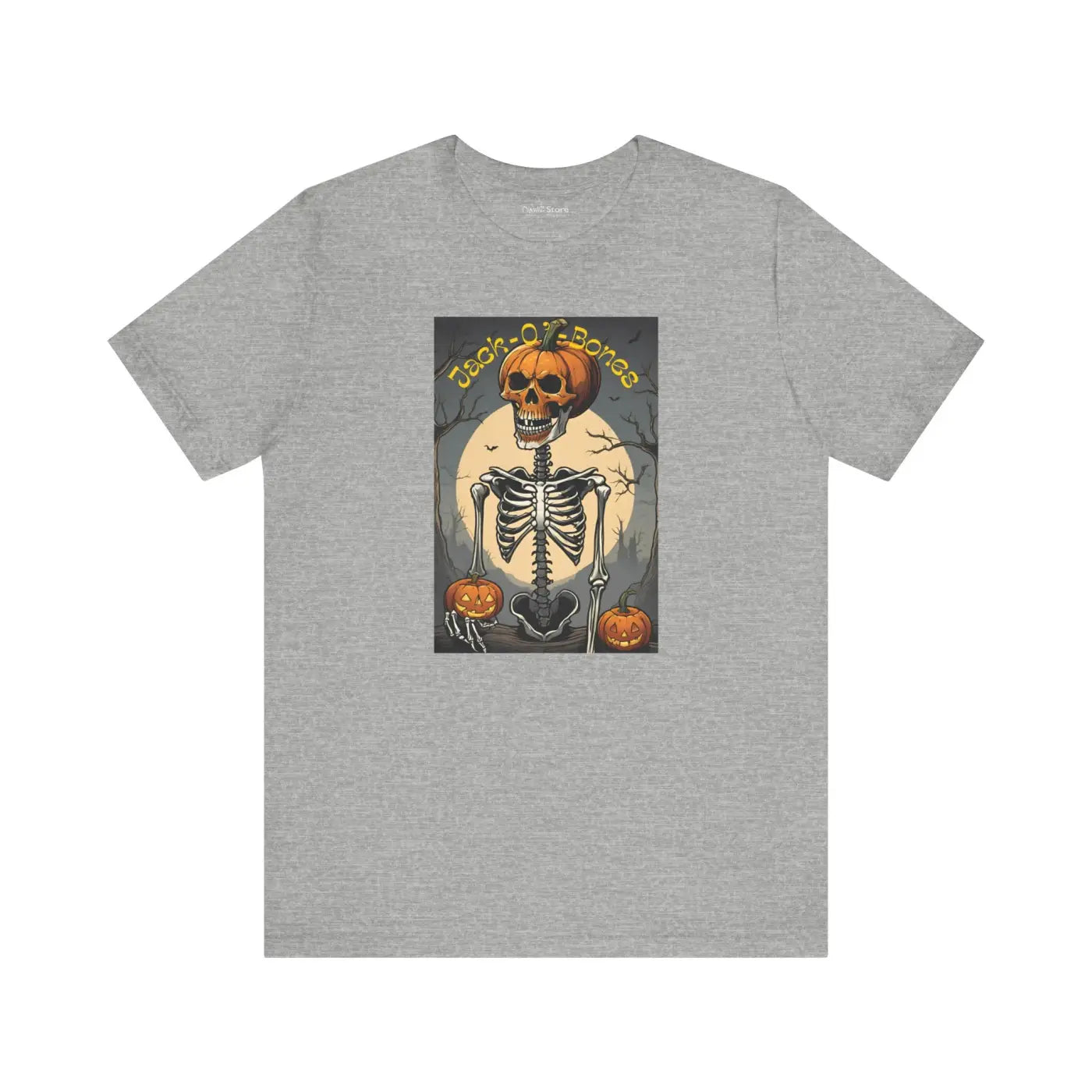 Jack O Bones Unisex Jersey Tee - Halloween Skeleton Design - DipaliZ