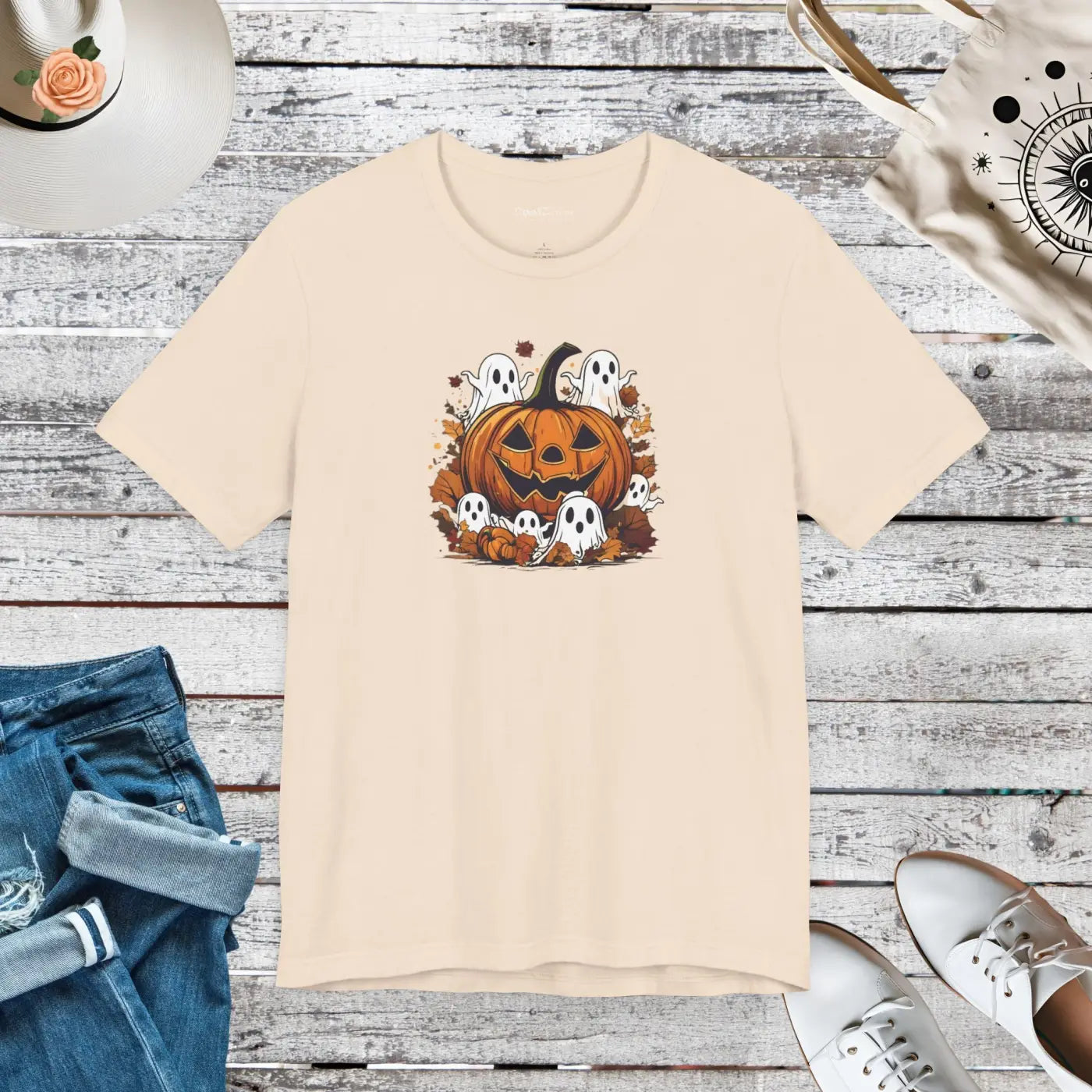 Halloween Unisex Jersey Short Sleeve Tee - Jack O Lantern - DipaliZ
